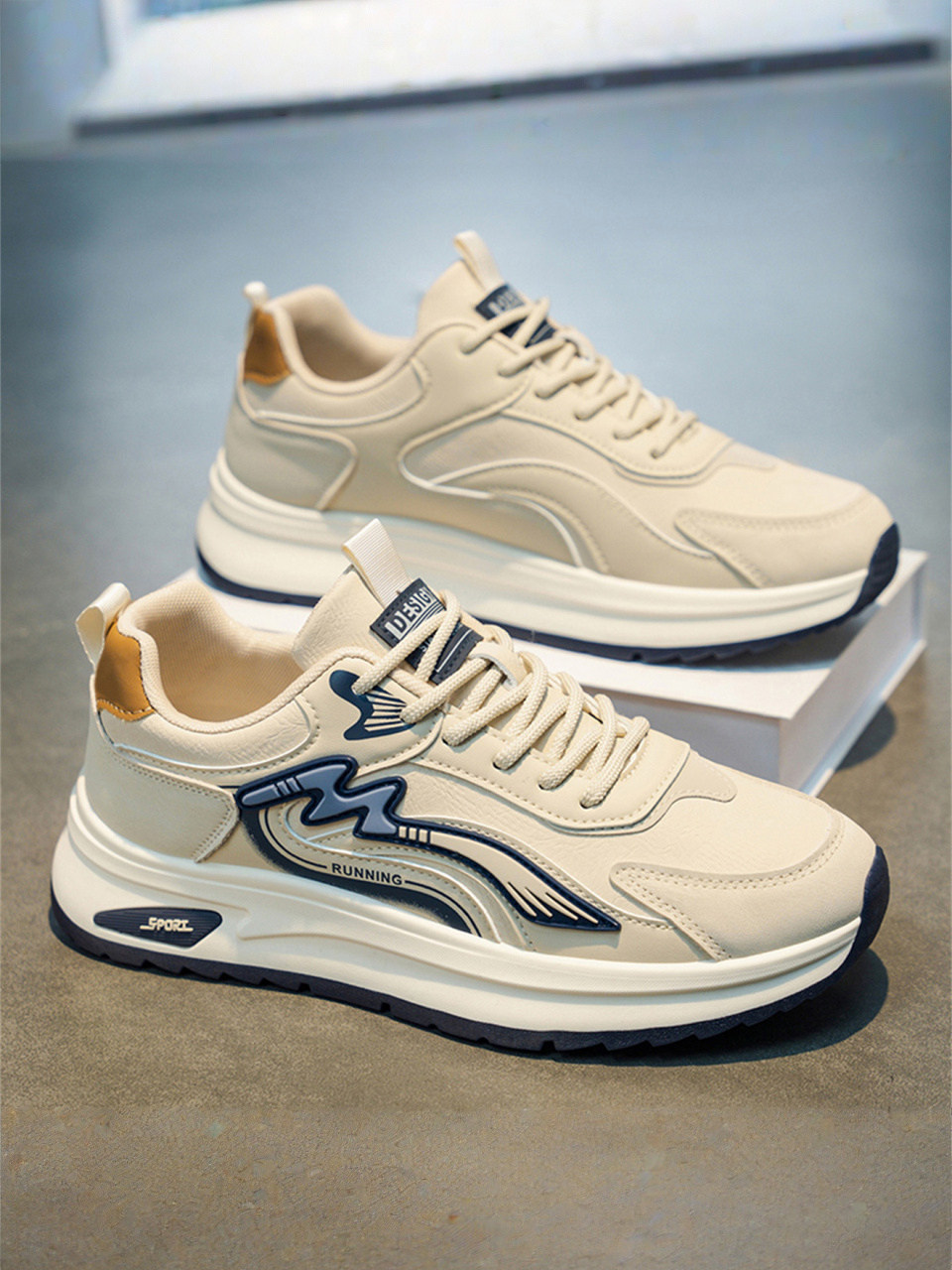 Men's Shoes 2026 New Spring Style Casual Thick-Soled Forrest Gump Shoes for Teenagers, Men's Non-Slip Running Sports Dad Shoes