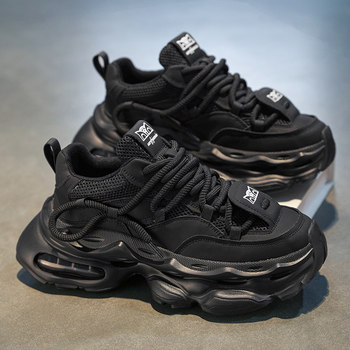 Putian Men's Shoes 2026 New Spring Non-Slip Air Cushion Soft Sole Height-Increasing Casual Versatile Men's Sports Dad Shoes Trendy Shoes