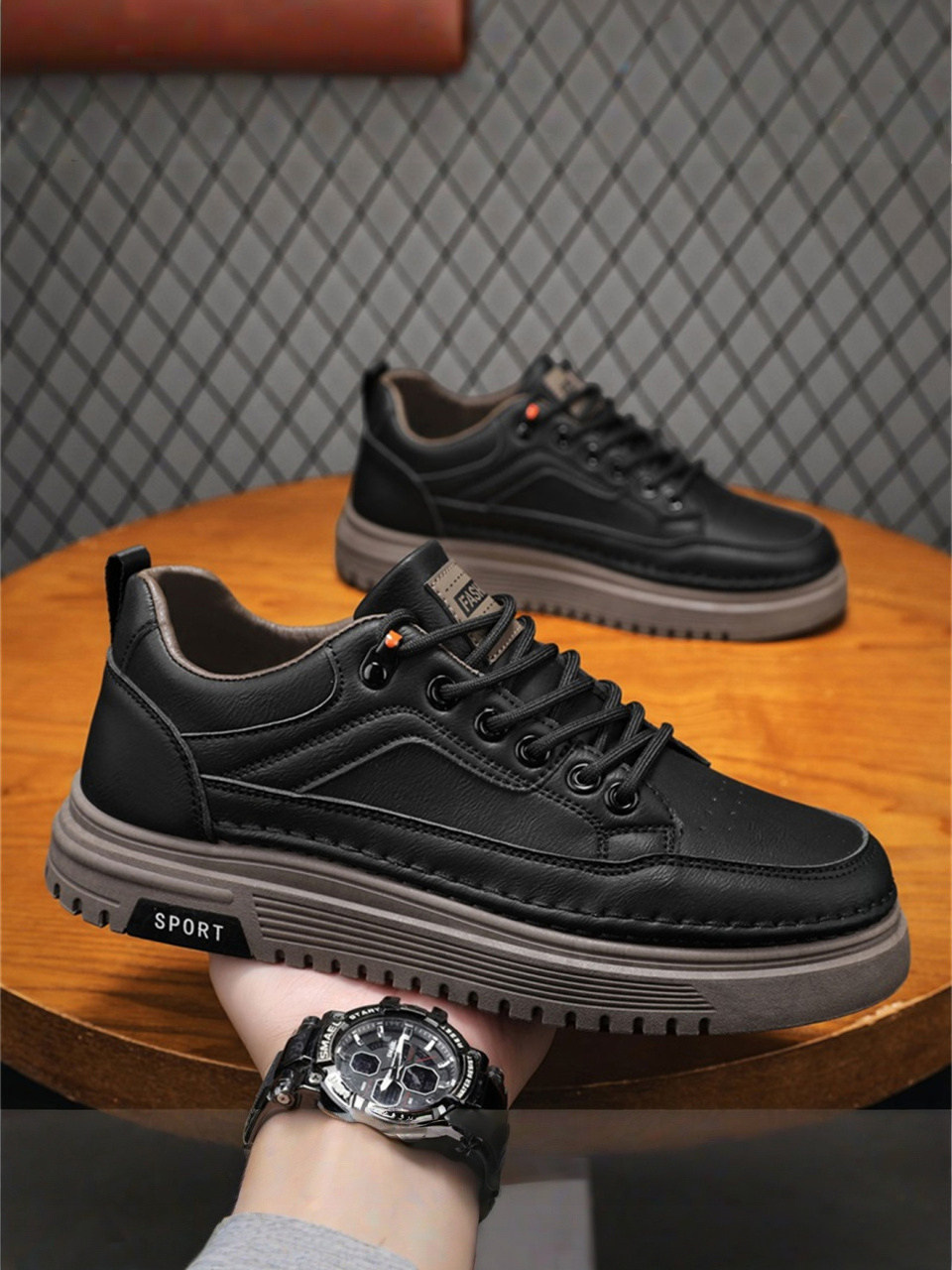 Chef Men's Shoes 2026 New Winter Kitchen Work Waterproof Non-Slip Shoes Men's Casual Height-Increasing Sports Trendy Shoes