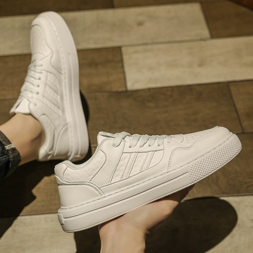 Летняя обувь, мужские дышащие универсальные спортивные кроссовки для отдыха, из натуральной кожи