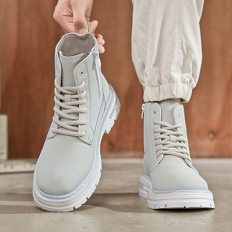 Martin Boots for Men 2026 New Winter High-Top British Style Casual Workwear Men's Mid-Top Leather Shoes with a High-End Feel