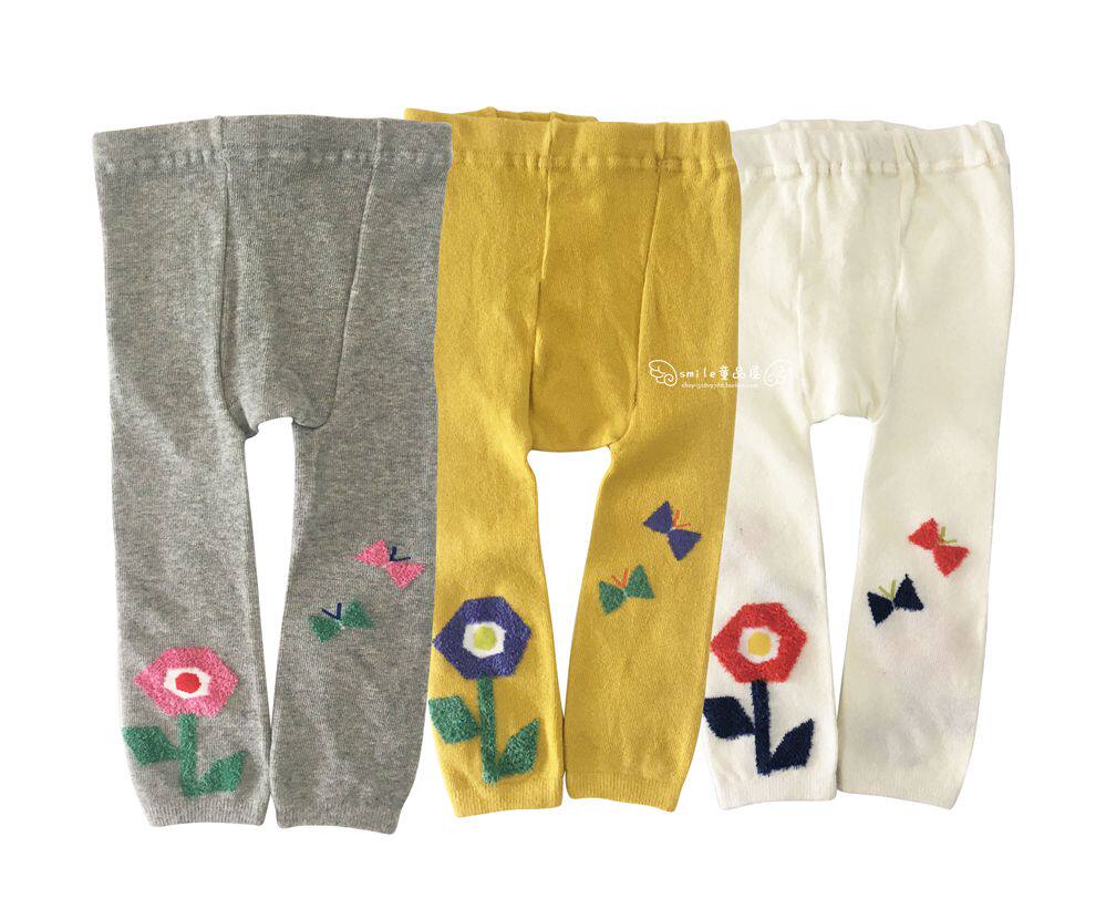 (Original)-smile-Girls' day ben expensive cotton knitted cartoon underwear warm pants
