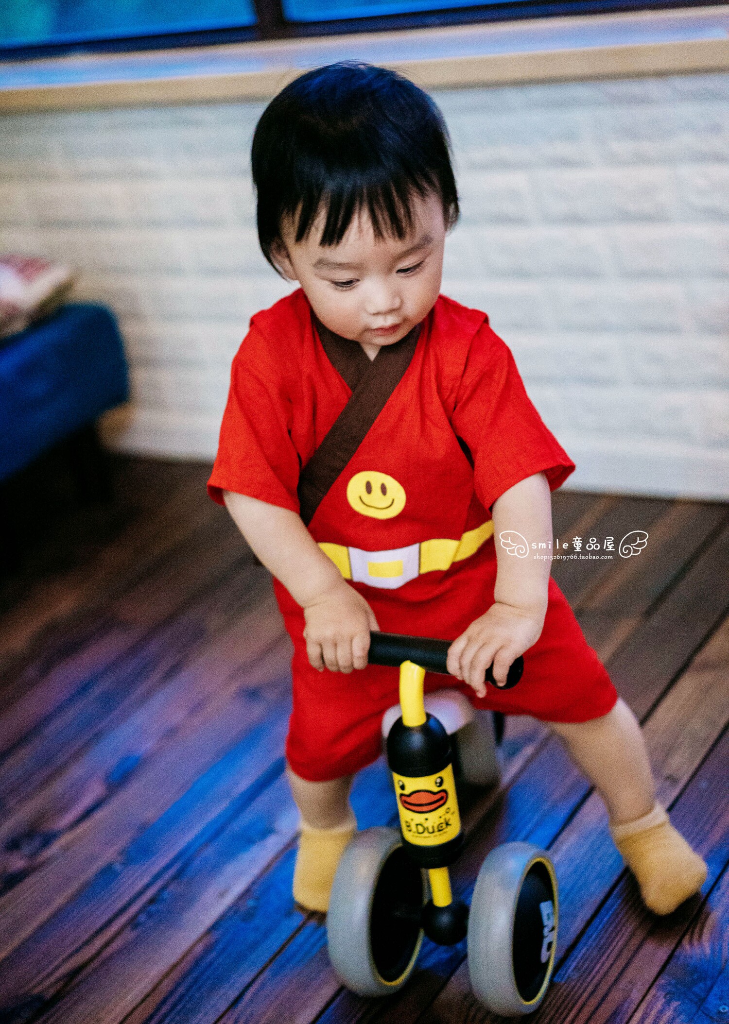 (Original)-smile-children's day ben bread*renjinping kimono suit baby cotton short-sleeved home clothes