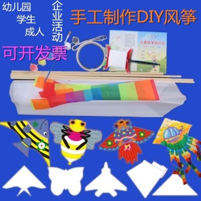 Blank Kite Ladybug Artisanal Bee Painting Nursery Material Pack Triangle Creative Activity Goldfish Bamboo Homemade