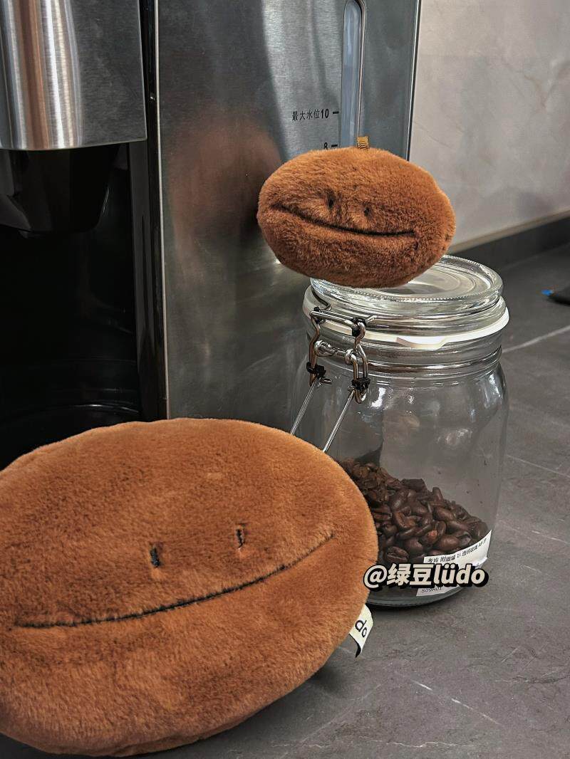 LUDO Cappuldo Scented Coffee Bean Plush Keychain detail image