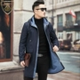 Áo khoác nam trench coat 2019 mùa thu mới kinh doanh nam áo dài thời trang áo khoác giản dị nam - Áo gió áo gió chống nắng