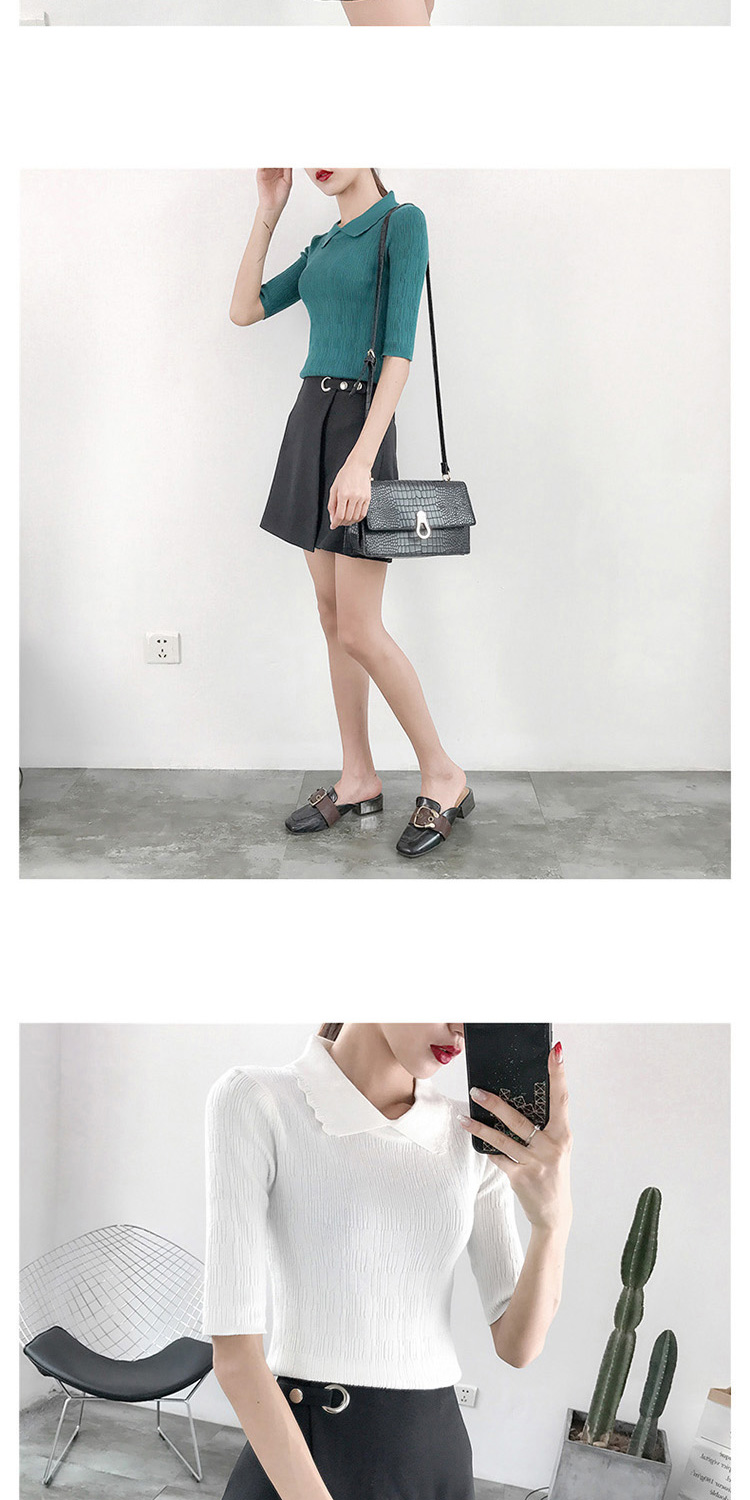 Áo len đáy áo sơ mi áo len mùa xuân và mùa thu áo của phụ nữ mùa thu mới 2018 nữ áo mùa thu ngắn tay áo thời trang áo kiểu