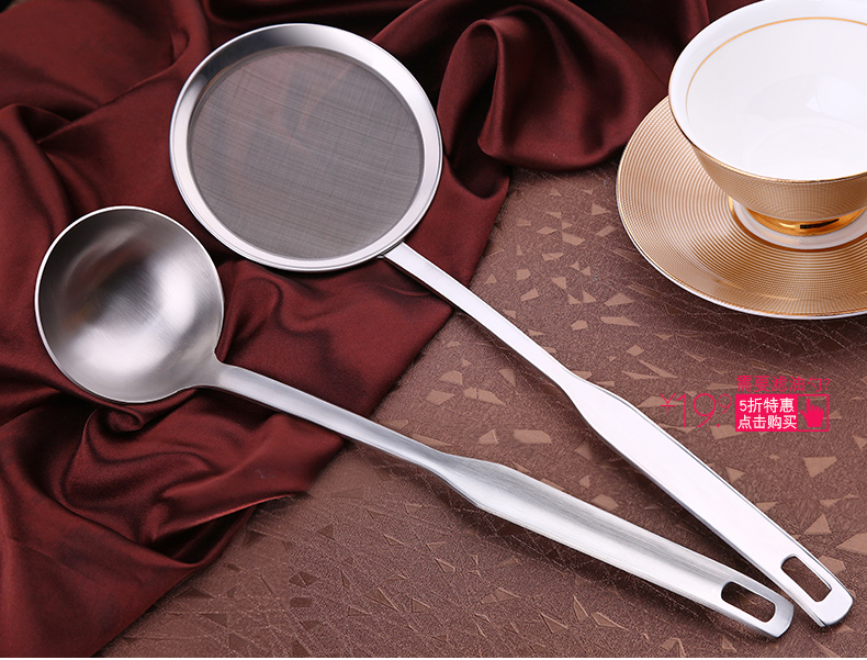đèn nháy trang trí ngoài trời Nồi lẩu dày 304 muỗng inox súp colander tay cầm dài đặt bếp dụng cụ nhà bếp đồ dùng trong cửa hàng - Thiết bị sân khấu đèn led chiếu sáng ngoài trời