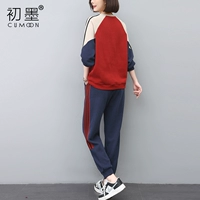 Весенний спортивный костюм, комплект, осенняя толстовка для матери, в стиле Шанель