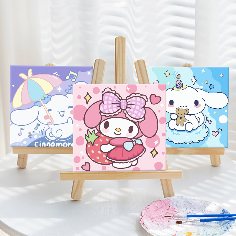 Digital Oil Painting Cartoon Cartoon Characters Diy Fill Color Children Oil Painting Handmade Oil Color Painting Filling Oil Color Painting Custom-Taobao