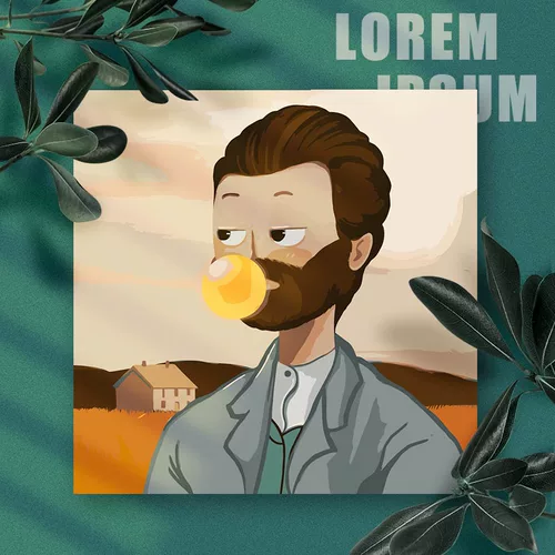 DIY Цифровая картина маслом Простая и современная мультфильм знаменитая картина Q Версия ручной гостиной спальня декоративная картина