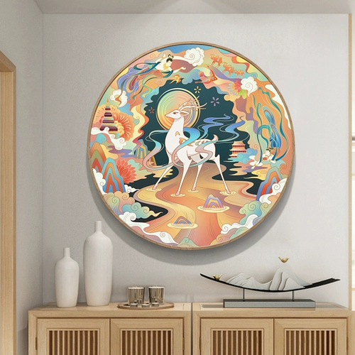 Бриллиантовая живопись 2022 Полная бриллиантовая новая гостиная лоська круглой крыльцо ручной вышитой вышитая поперечная вышивка 2023