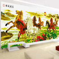 2022 New Diamond Drawing Living Room Horse to Success Eight Juntu Cross embroidered and painted Eight Jungma brick and stone Wanma Pentium