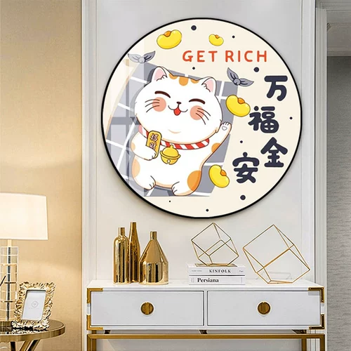 5D Diamond Painting 2025 Full Diamond New Style Гостиная Lucky Cat Simple Masonry Sticker Cross Stitch Diy Diy