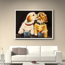 2022 new 5d diamond drawing living room full drill with drilling and painting animal puppy cross embroidered itself manually drilled childrens house