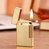 Медная зажигалка с боковым колесиком, Италия, легкий роскошный стиль