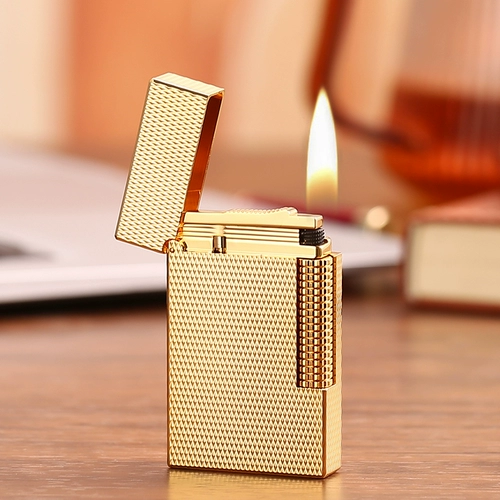 Медная зажигалка с боковым колесиком, Италия, легкий роскошный стиль