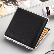 Maduro cigarette case 20-pack leather cigarette case mens portable high-grade metal cigarette case mens cigarette clip whole package cigarette case