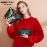 Бумажник, длинная кожаная вместительная и большая окрашенная сумка через плечо с молнией, 2019, из натуральной кожи, воловья кожа