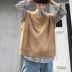 Áo len nam mùa thu đông 2018 và áo len cổ lọ cho học sinh áo vest nam đẹp Dệt kim Vest