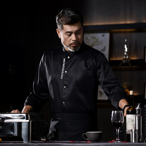 Новый стиль шеф -повара для мужчин, длинные рукава, осенний отель, ресторан, ресторан, выпечка, кухонная одежда на заказ