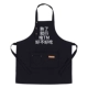 XS-182 холщовый фартук с воротником на трех пуговицах черный (пока приготовлен, вкусно или нет)
