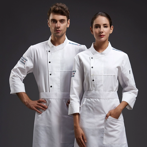 Шеф -повар с семиточниками осенний и зимний мужской западный ресторан кухонный шеф -повар