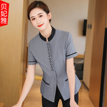 Cleaning overalls Womens short sleeves summer hotel rooms Summer hotel property aunt cleaners waiter set