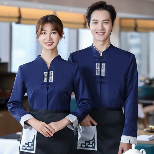 Демисезонный пуховик для отеля для работы, лонгслив, нарукавники, комплект, китайский стиль