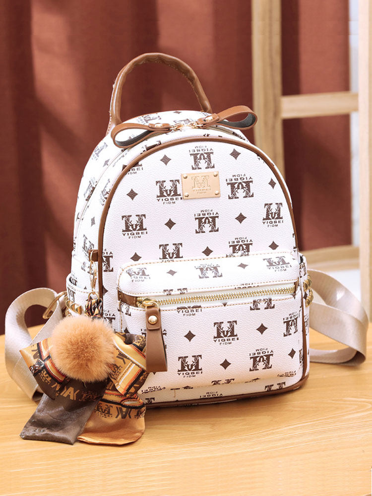 Backpack Women's Double Shoulder Bag 2025 New Style Mommy Bag Trendy Korean Version Fashionable High-End Large Capacity Casual Travel School Bag