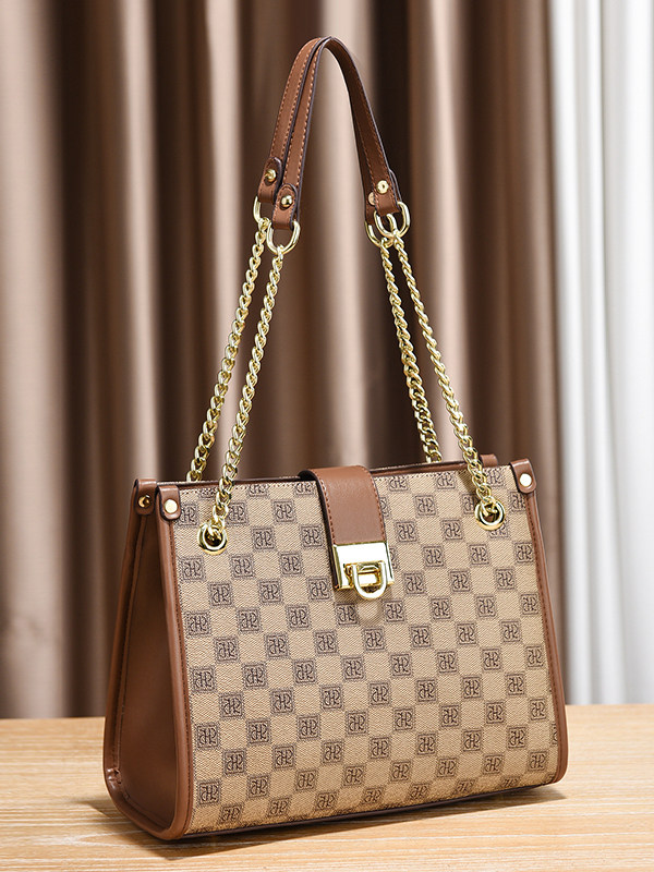 Autumn and Winter High-End Commuter Women's Bag Tote Bag Large Capacity 2024 New Fashion Stylish Chain Shoulder Crossbody Bag