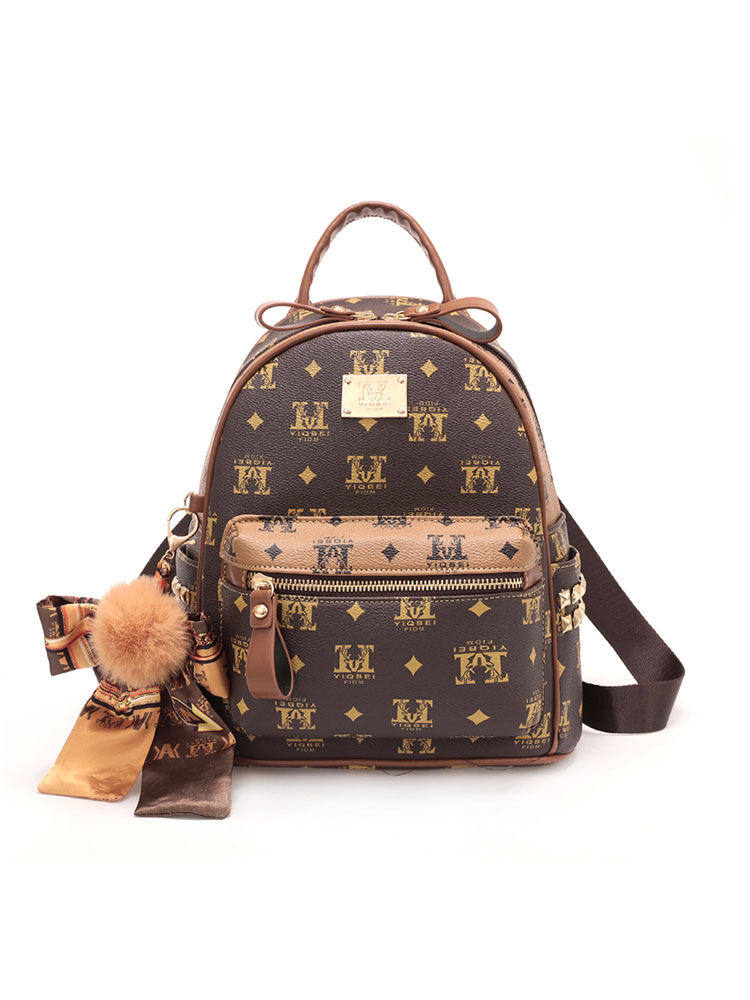 Backpack Women's Double Shoulder Bag 2025 New Style Mommy Bag Trendy Korean Version Fashionable High-End Large Capacity Casual Travel School Bag