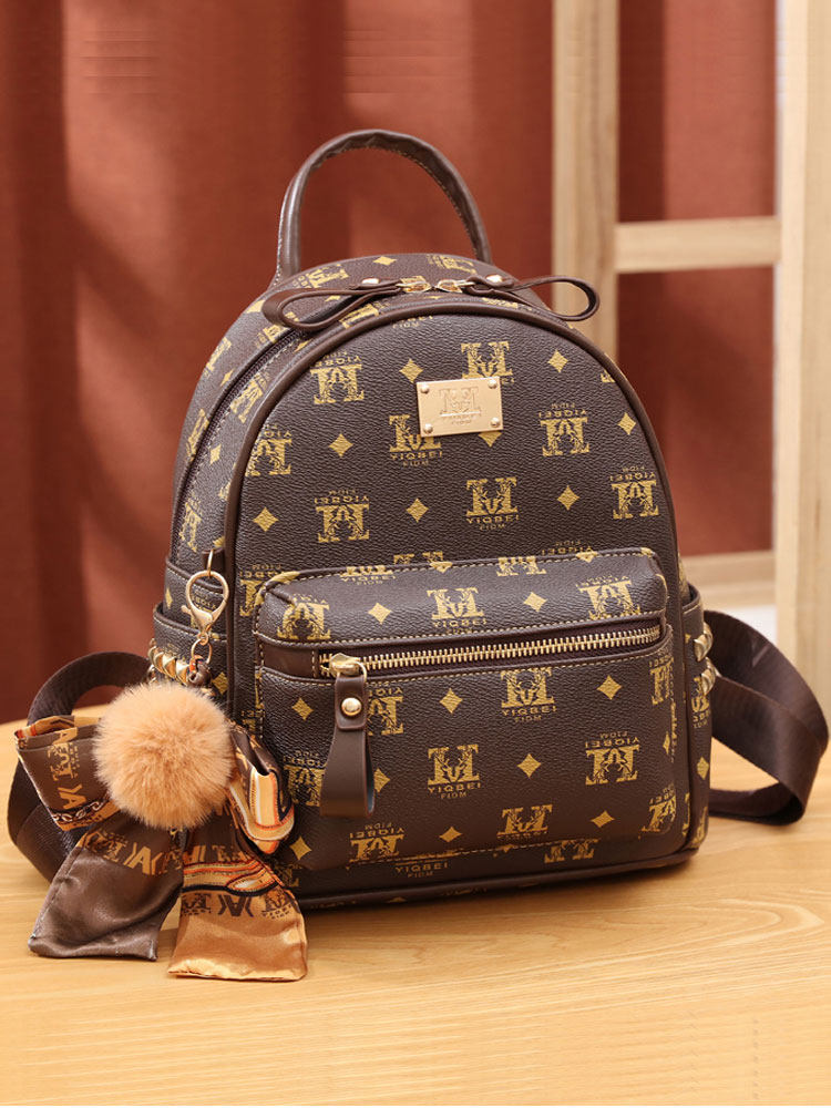 Backpack Women's Double Shoulder Bag 2025 New Style Mommy Bag Trendy Korean Version Fashionable High-End Large Capacity Casual Travel School Bag