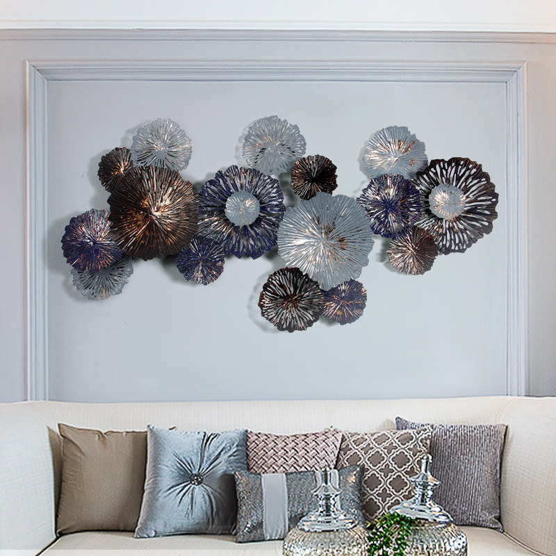 Light Extravagant Metal Background Wall Genguan Creative Pendant Hotel American Living-room Sofa Wall Decorations Iron Art Wall Decoration