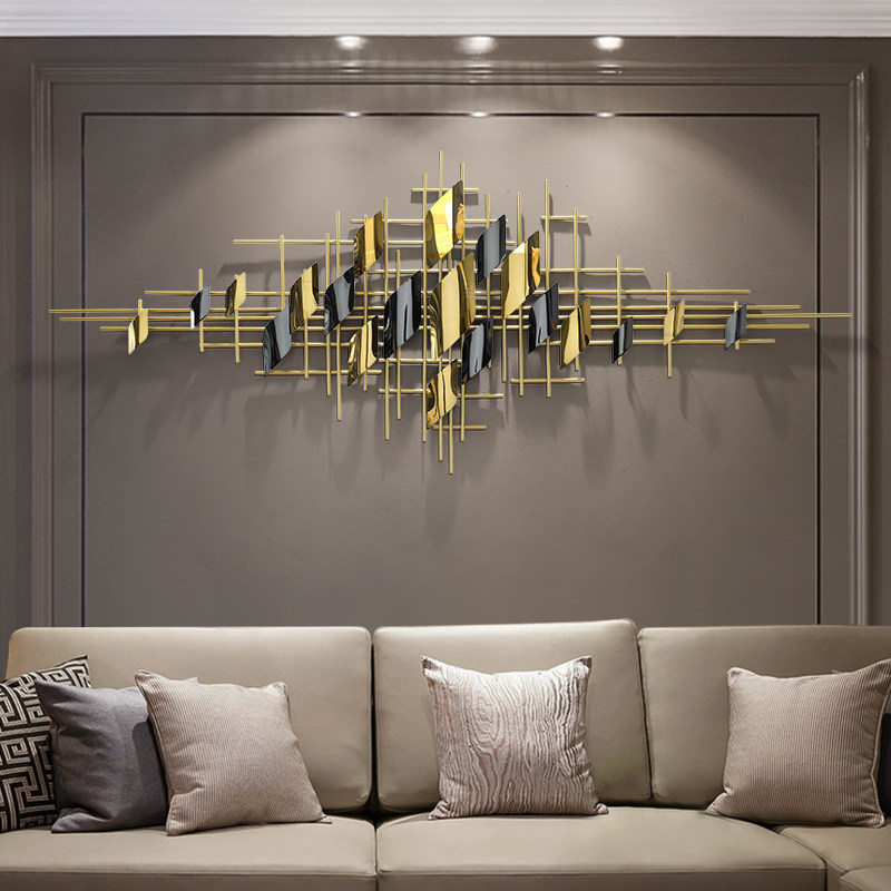 Modern light luxury wall decoration three-dimensional metal wall decoration creative art living room wrought iron home wall wall hanging decoration
