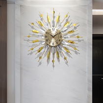 Modern light luxury hanging watch mute simple clock home living room decoration wall clock fashion personality atmospheric art clock