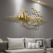 New Chinese light luxury landscape wall decoration living room sofa background wall decoration wall decoration metal wall hanging decoration pendant