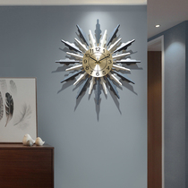 Modern simple wall clock fashion art living room decorations Nordic creative hanging watch light luxury home personality time clock