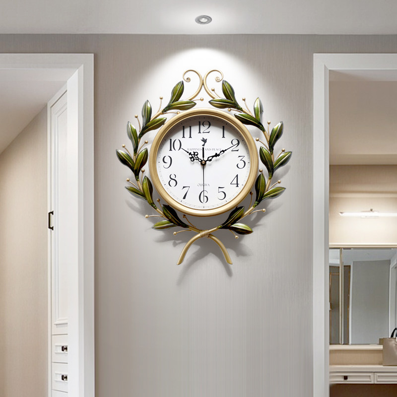 American decoration atmospheric wall clock living room art mute watch creative fashion trend European household watch