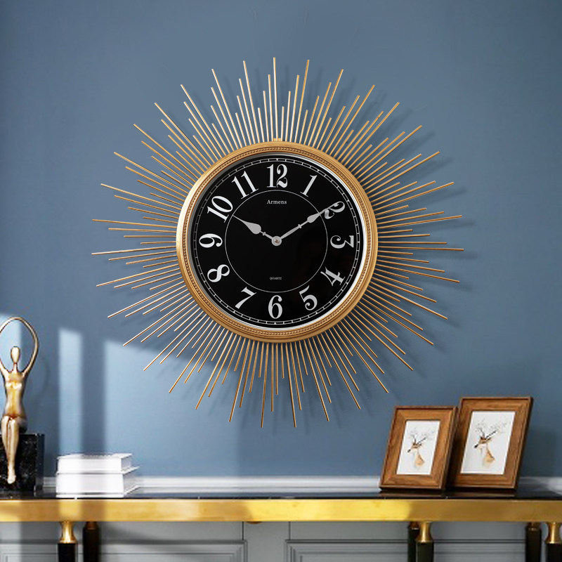 Modern Fashion Creative Decoration Hanging Clock Living Room Atmosphere Nordic Personality Light Luxury Clocks Home Art Clock-Taobao
