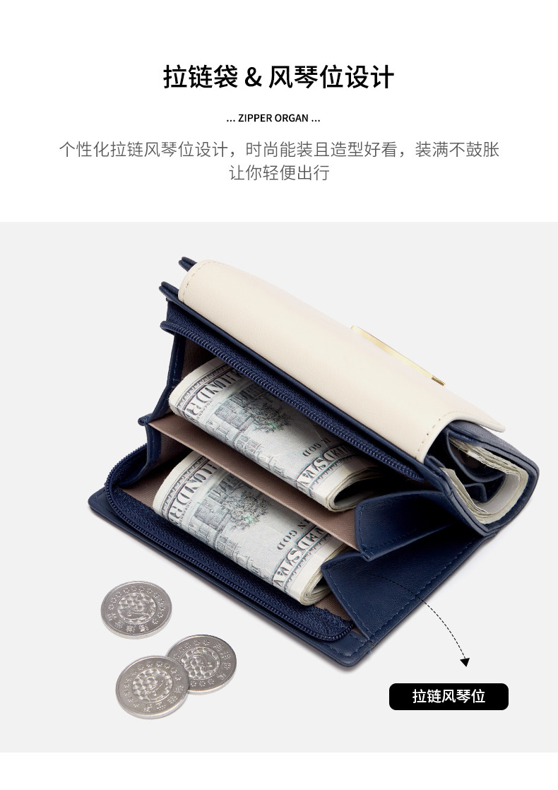 бумажник cnoles蔻一牛皮钱包女2025新款手拿包高级感卡包零钱包生日礼物