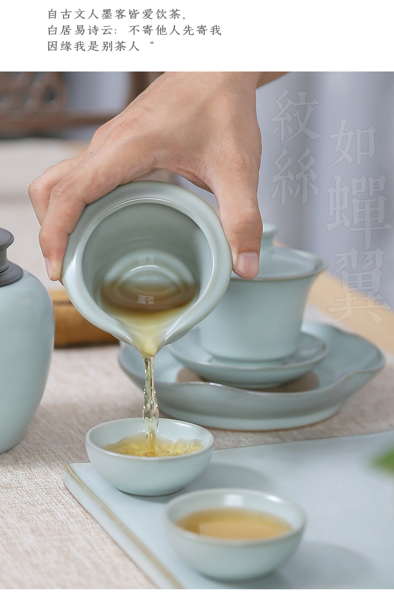 Beautiful home your up tea keeps open piece of pottery and porcelain tea tureen) of a complete set of kung fu tea tureen