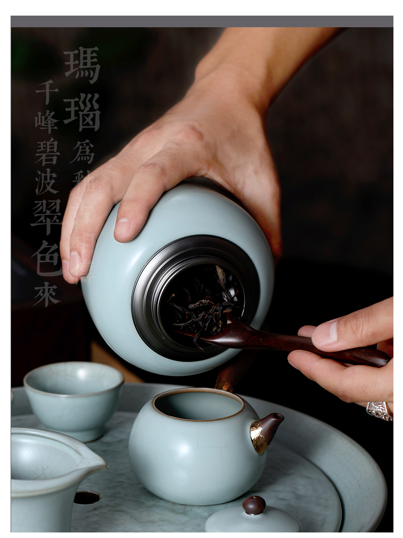 Your up ceramic tea pot seal pot empty as cans household small grains, dried fruit storage tanks tea boxes, tea tin can