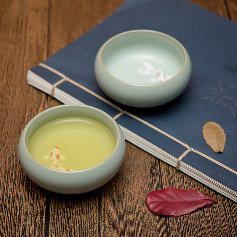 Beautiful home manual FuGuiYu cup your up kung fu tea cup ice crack glaze ceramic sample tea cup can open tea set
