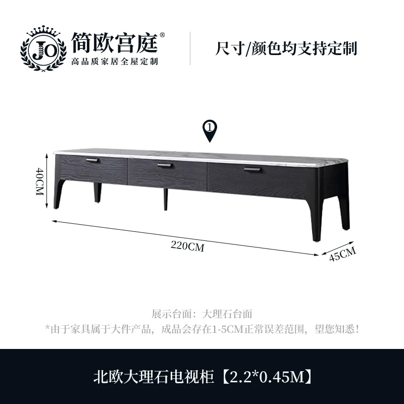简欧宫庭 Solid wood TV cabinet coffee table combination living room simple modern designer furniture and minimalist cabinet