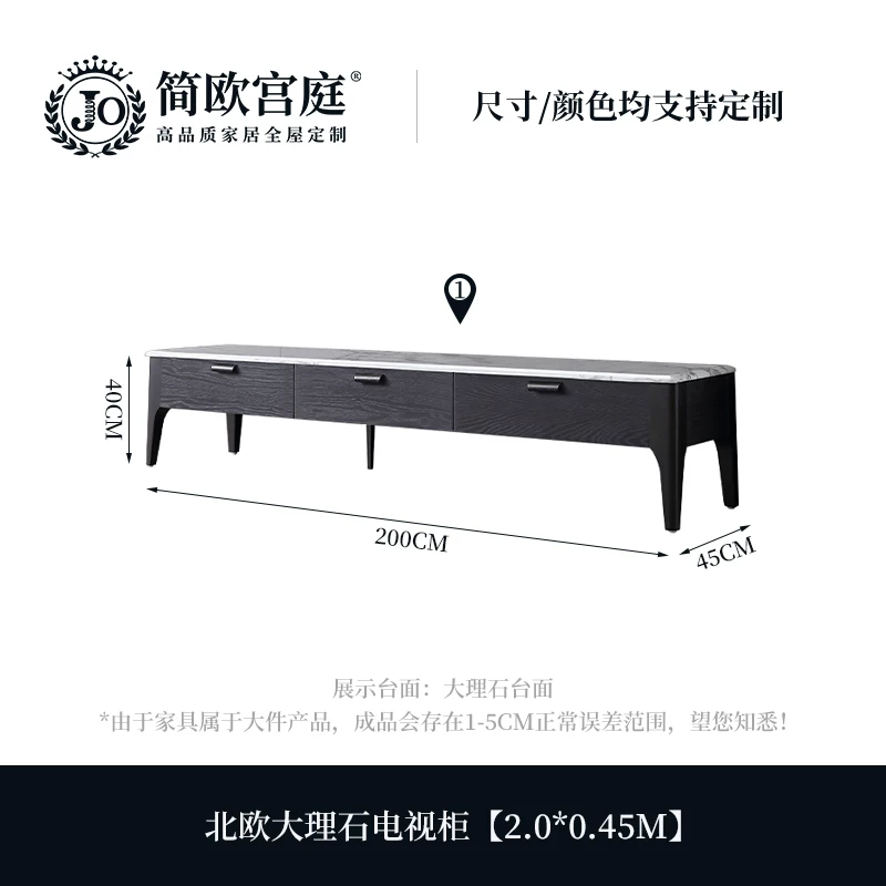 简欧宫庭 Solid wood TV cabinet coffee table combination living room simple modern designer furniture and minimalist cabinet