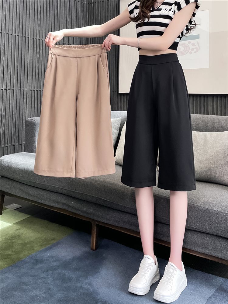 冰丝阔腿七分裤女夏季薄款高腰垂感显瘦神裤来了。