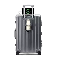 Модель с алюминиевой рамой серого звездного неба (подстаканник для воды + USB-порт для зарядки)