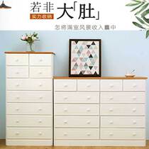 Bucket cabinet locker Chest of drawers American storage cabinet Chest of drawers drawer bedroom Simple modern wooden solid wood cabinet
