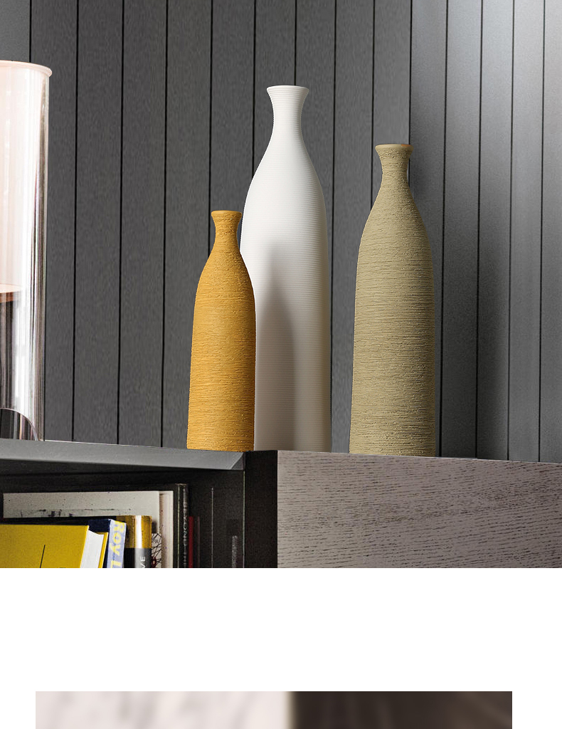 Creative new Chinese style ceramic vase furnishing articles living room table dry flower vases, soft light decorations decoration key-2 luxury restoring ancient ways